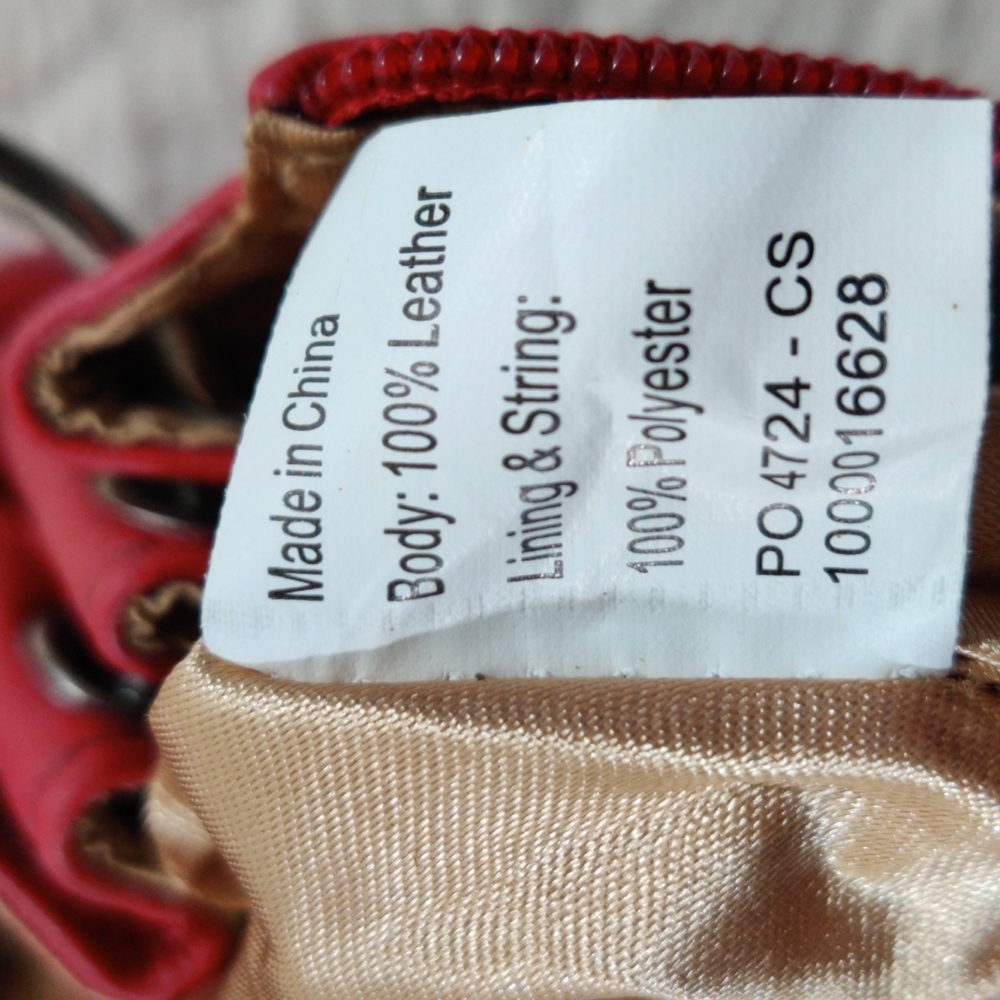 The Sak Red Leather Weaved Strap & Stitch Design Handbag - Picture 10 of 12
